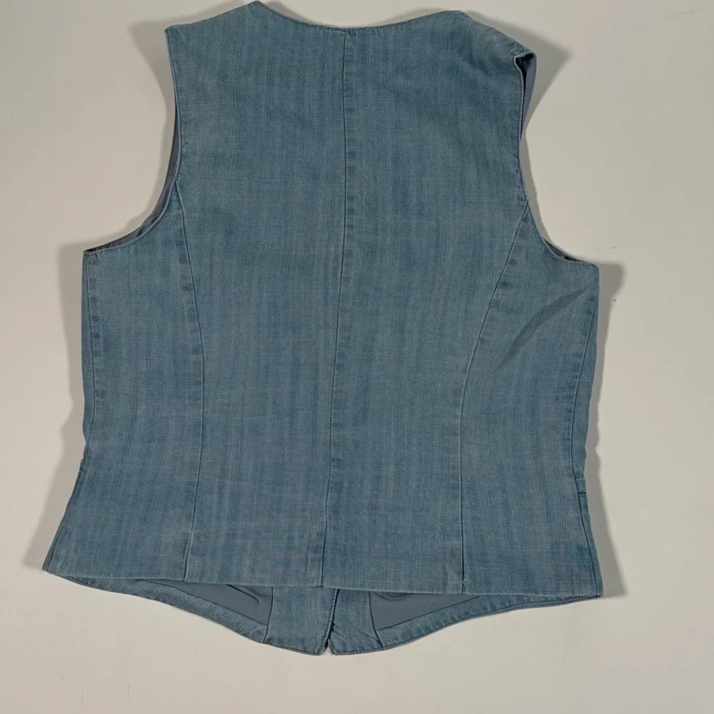 Sigrid Olsen Size Small Blue Lyocell Vest Maxi Skirt 2-Piece Matching Set